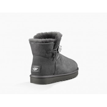 Botte UGG MINI BAILEY BUTTON BLING  - 1016554-GREY